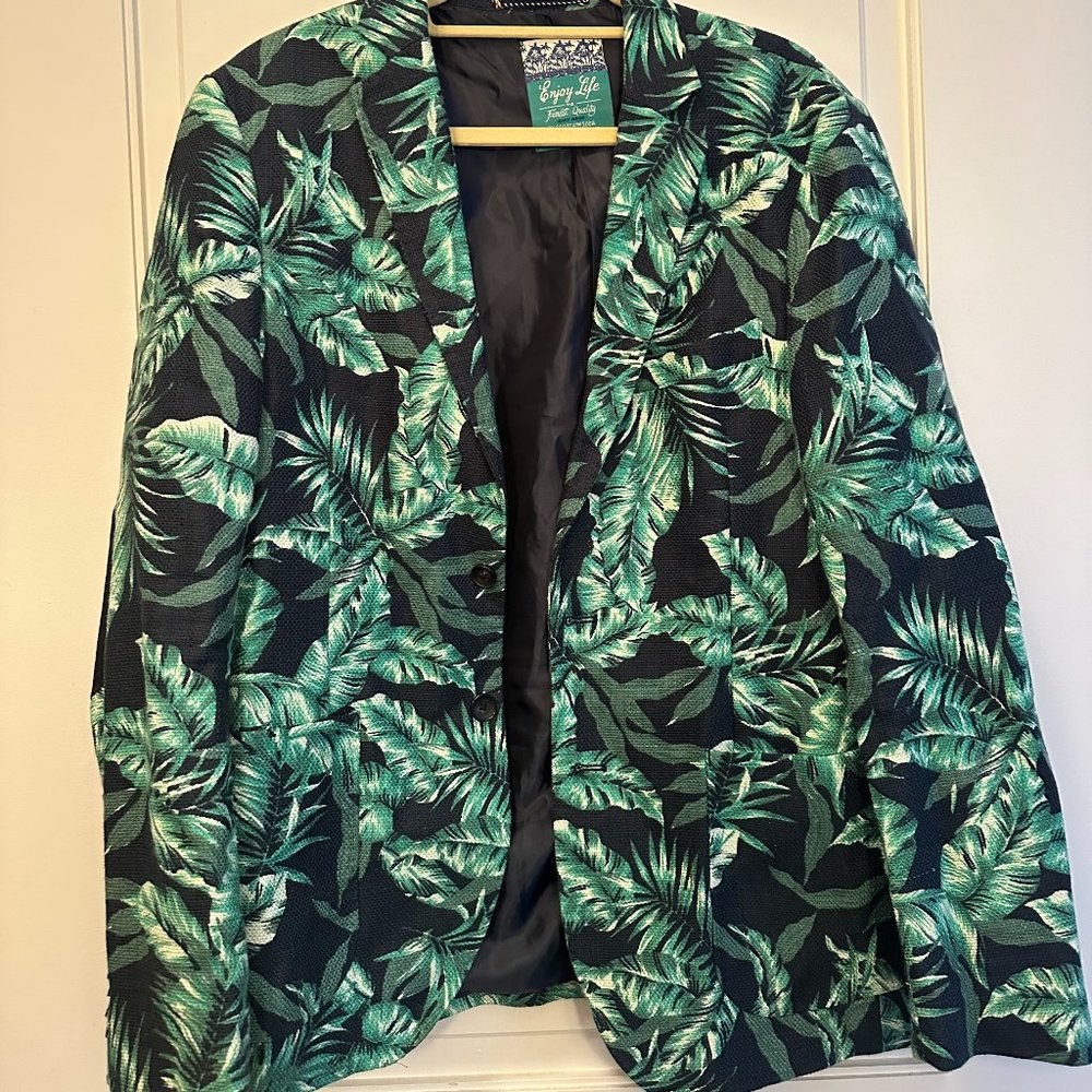 Scotch & Soda Men's Palm/Banana Leaf Blazer